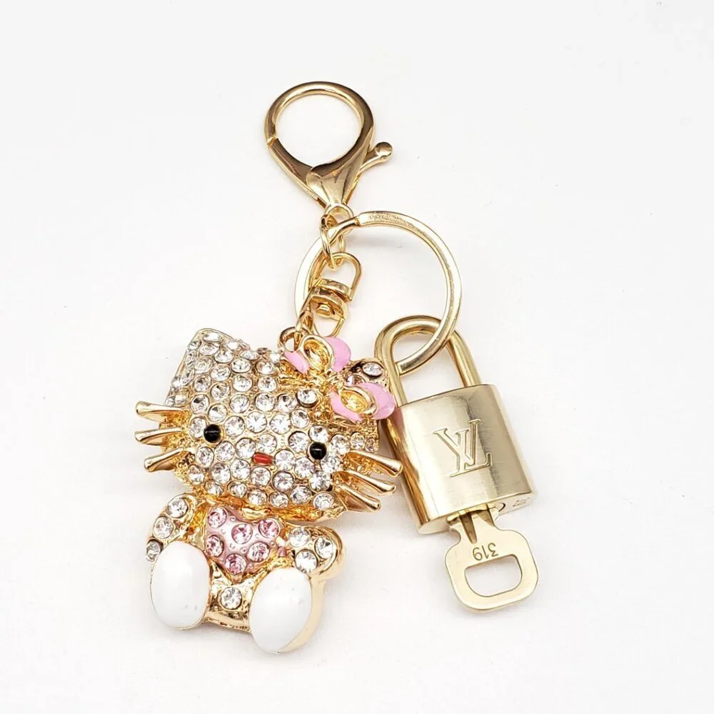 Authentic Louis Vuitton Lock & Key with unbranded Bagcharm, Keycharm, Keychain - Picture 3 of 8